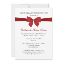 Eenvoudige Holiday Red Ribbon Corporate Party