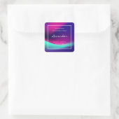 Eenvoudige Holografische lavendel ingrediënten pro Vierkante Sticker (Tas)