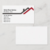 Eenvoudige Home Services Bouw Visitekaartjes (Voorkant / Achterkant)