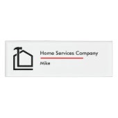 Eenvoudige Home Services Personeelsnaam ID-badges Naambadge (Voorkant)