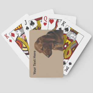 Eenvoudige Hond en Uw Tekst Hier Pokerkaarten