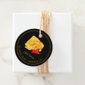Eenvoudige Honeycomb Chili Infused Honey Hang Labe Bedankjes Labels (In situ)