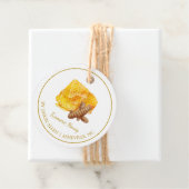 Eenvoudige honingraat kurkuma geïnfundeerde Honey Bedankjes Labels (In situ)