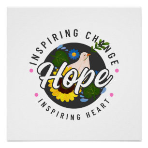 Eenvoudige hoop die glanzend Poster inspireert Perfect Poster