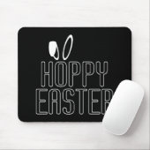 Eenvoudige Hoppy Easter Pun Typografie | Mousepad Muismat (Met muis)