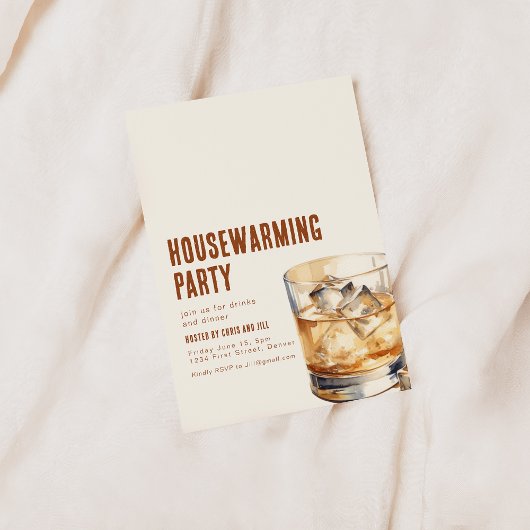 Eenvoudige Housewarming Party Uitnodiging met Drin