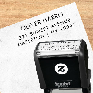 Eenvoudige Huidige Retouradres Stempel