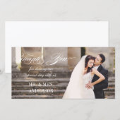 Eenvoudige Huwelijks Dankjewel Bedankkaart (Voorkant / Achterkant)