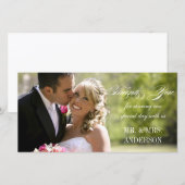 Eenvoudige Huwelijks Dankjewel Bedankkaart (Voorkant / Achterkant)