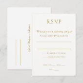 Eenvoudige Huwelijks-RSVP-Postkaart Kaart (Voorkant / Achterkant)