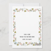 Eenvoudige huwelijksaankomstkaart voor familie en kaart (Achterkant)