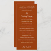 Eenvoudige huwelijksprogramma's (baksteen) programma (Voorkant / Achterkant)