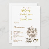 eenvoudige huwelijksuitnodiging save the date (Voorkant / Achterkant)