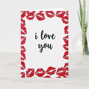 Eenvoudige I Love You Kuskaart Kaart