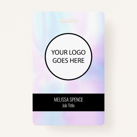 Eenvoudige ID Iridescent Logo Security Badge (Voorkant)