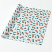 Eenvoudige illustraties van auto's Verpakkingspapi Cadeaupapier (Uitgerold)
