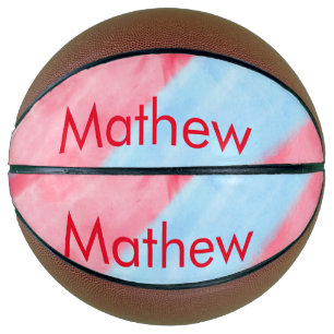 eenvoudige initiaal letter monogram toevoegen jouw basketbal