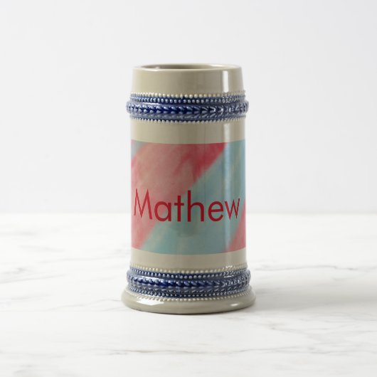 eenvoudige initiaal letter monogram toevoegen jouw bierpul (Center)