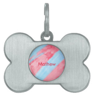 eenvoudige initiaal letter monogram toevoegen jouw huisdieren naamplaatje