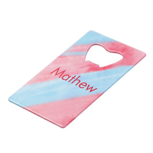 eenvoudige initiaal letter monogram toevoegen jouw kredietkaart flessenopener (Achterkant Gekanteld)