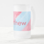 eenvoudige initiaal letter monogram toevoegen jouw matglas bierpul (Voorkant rechts)