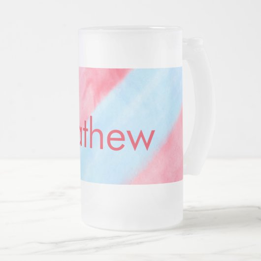 eenvoudige initiaal letter monogram toevoegen jouw matglas bierpul (Voorkant rechts)