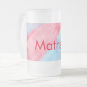 eenvoudige initiaal letter monogram toevoegen jouw matglas bierpul (Voorkant links)