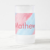 eenvoudige initiaal letter monogram toevoegen jouw matglas bierpul (Center)