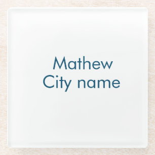 eenvoudige initiaal letter monogram voeg je naam l glazen onderzetter