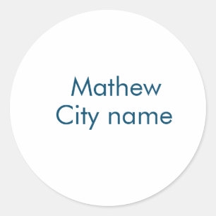 eenvoudige initiaal letter monogram voeg je naam l ronde sticker