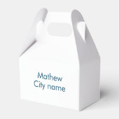 eenvoudige initiaal letter monogram voeg je naam t bedankdoosjes (Achterkant)