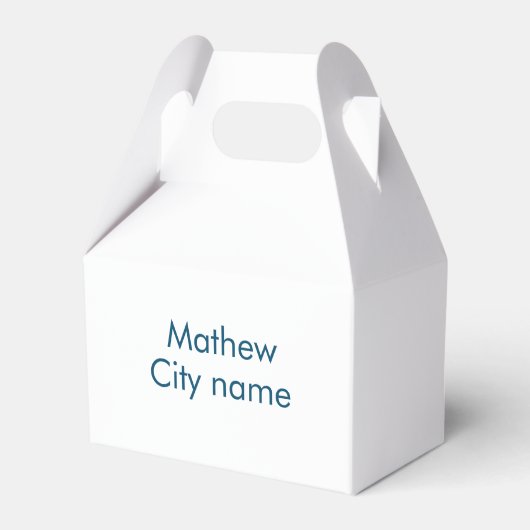 eenvoudige initiaal letter monogram voeg je naam t bedankdoosjes (Voorkant Zijde)