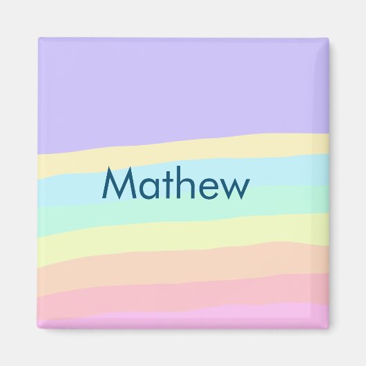 eenvoudige initiaal letter monogram voeg je naam t magneet (Voorkant)