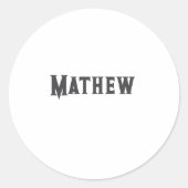 eenvoudige initiaal letter monogram voeg je naam t ronde sticker (Voorkant)