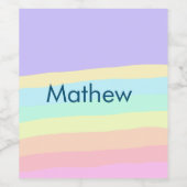 eenvoudige initiaal letter monogram voeg je naam t wijn etiket (Enkel label)