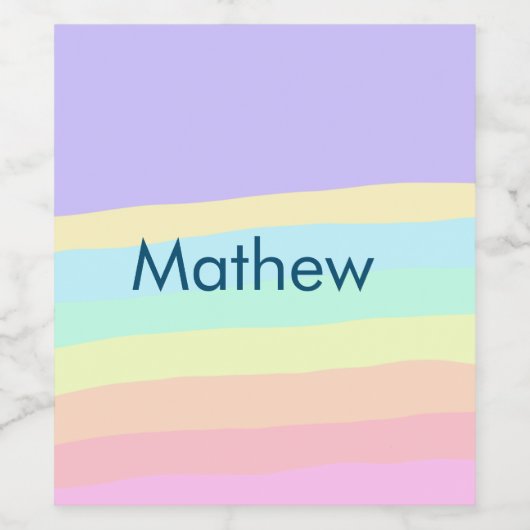 eenvoudige initiaal letter monogram voeg je naam t wijn etiket (Enkel label)