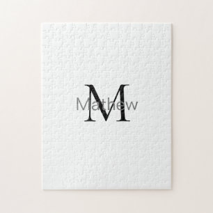eenvoudige initiaal letter monogram voeg uw naam l legpuzzel