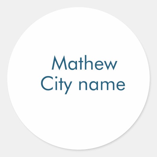 eenvoudige initiaal letter monogram voeg uw naam l ronde sticker (Voorkant)