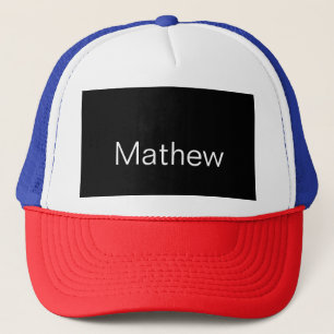 eenvoudige initiaal letter monogram voeg uw naam l trucker pet