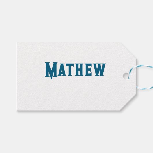 eenvoudige initiaal letter monogram voeg uw naam t cadeaulabel (Voorkant (Horizontaal))