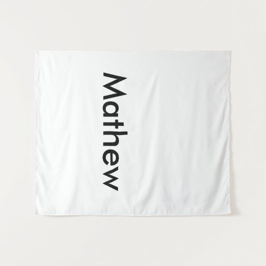 eenvoudige initiaal letter monogram voeg uw naam t wandkleed (Voorkant (horizontaal))