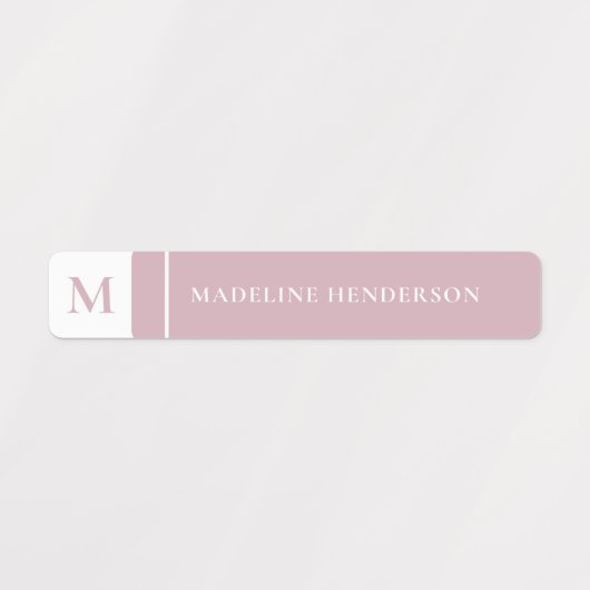 Eenvoudige Initiaal Pastel Colour Waterproof Kinde Labels (Design 1)