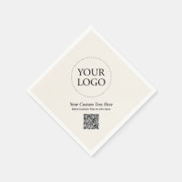 Eenvoudige Ivoor Aangepaste Zakelijke Logo QR Code