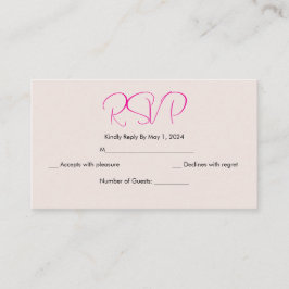 Eenvoudige Japanse kersenbloesem RSVP-kaart Informatiekaartje