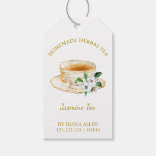 Eenvoudige jasmijnthee hanglabel cadeaulabel