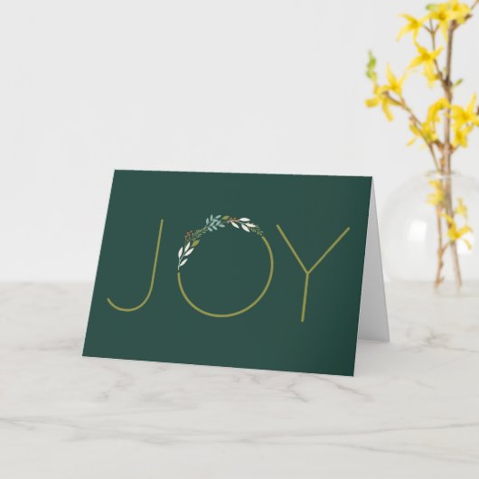 Eenvoudige Joy Holiday Greeting Card Kaart (Gele Bloem)