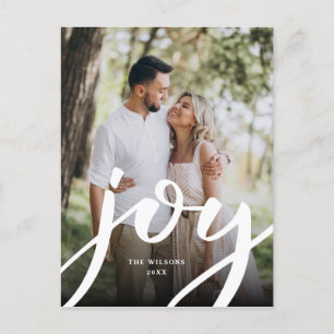 Eenvoudige Joy-kerstfoto Briefkaart