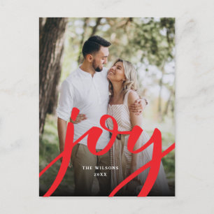 Eenvoudige Joy-kerstfoto Briefkaart
