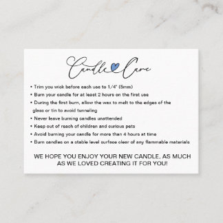 Eenvoudige kaarszorginstructies / Logo B toevoegen Visitekaartje