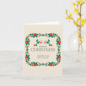 Eenvoudige Kaart van de Kerstkrans (Gele Bloem)